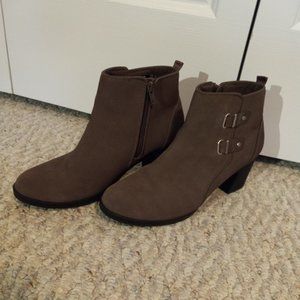 Clarks suede booties, Size 9